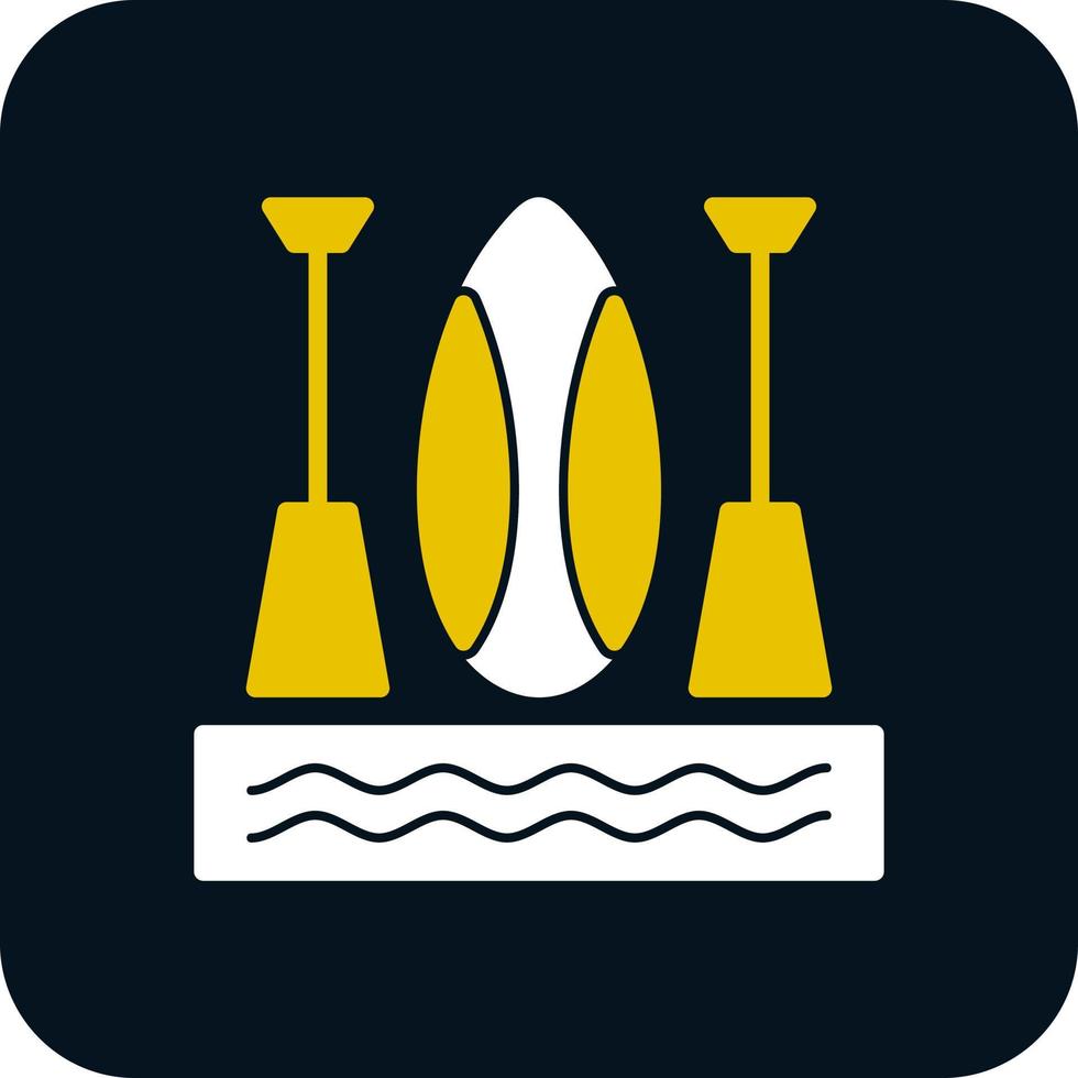 Paddleboarding-Vektor-Icon-Design vektor