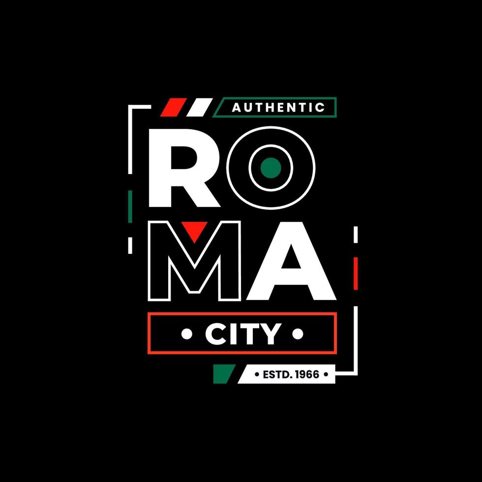 roma city typografi bokstäver design vektor