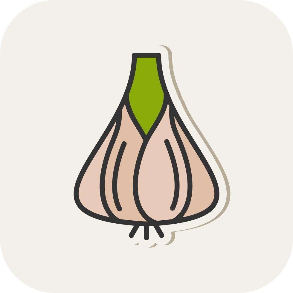 Knoblauch-Vektor-Icon-Design vektor