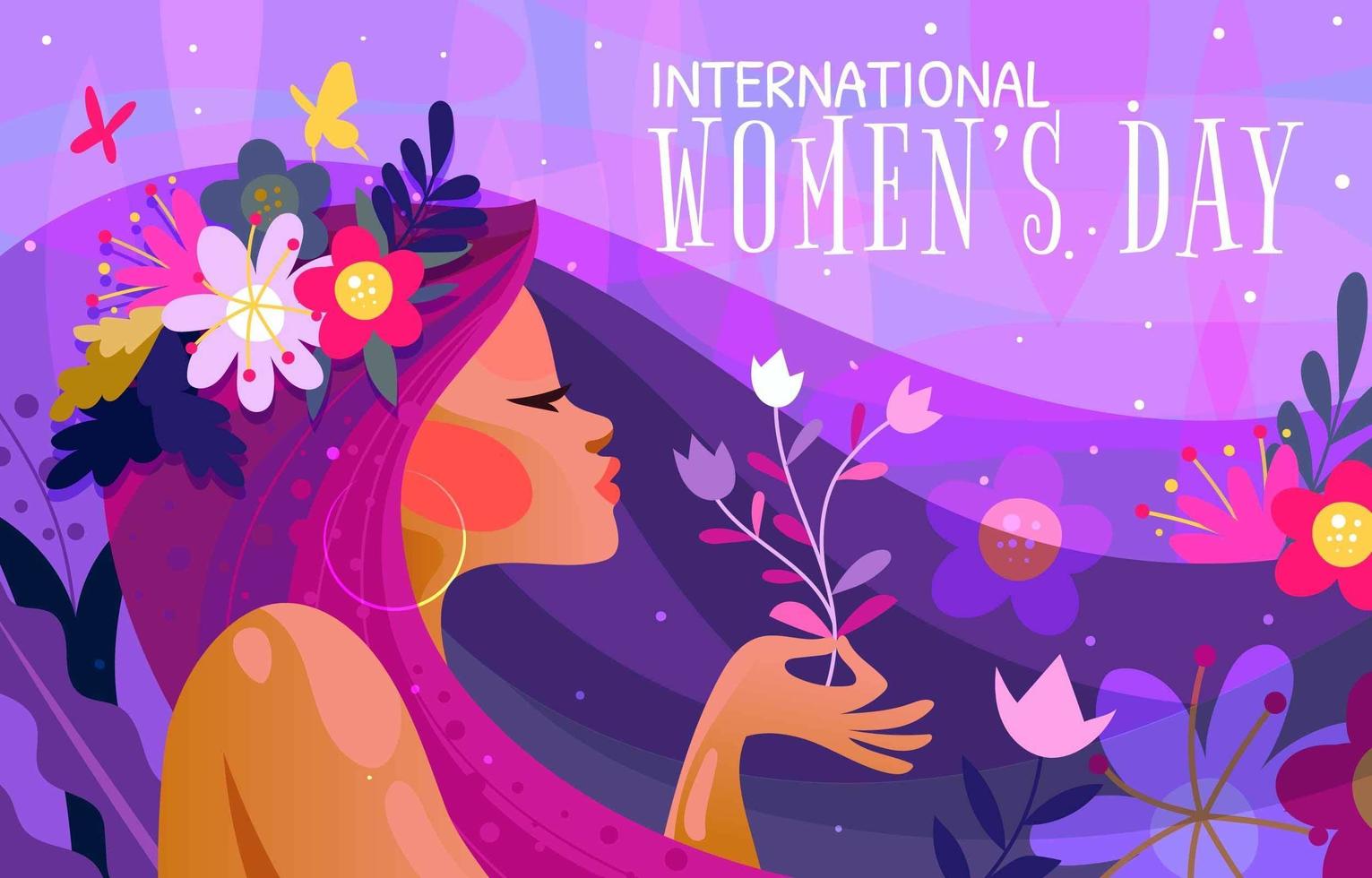 internationella kvinnodagen 8 mars vektor