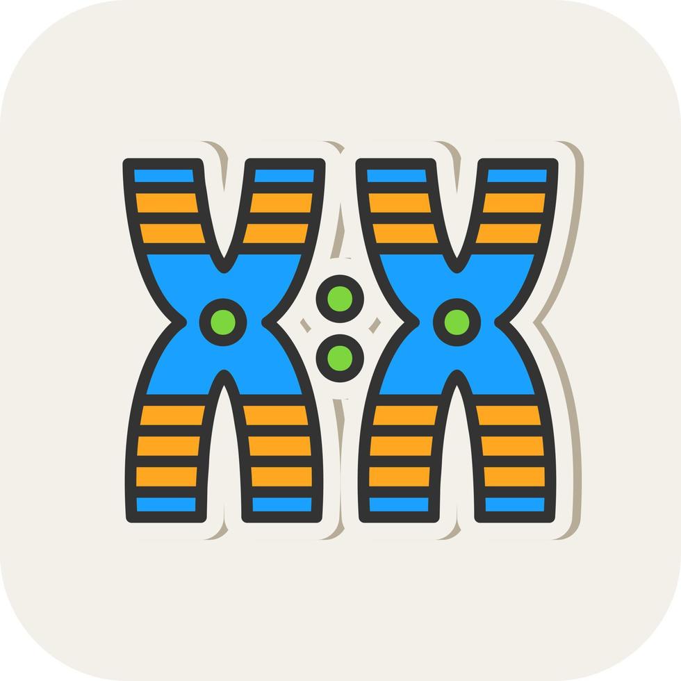 Chromosomen-Vektor-Icon-Design vektor