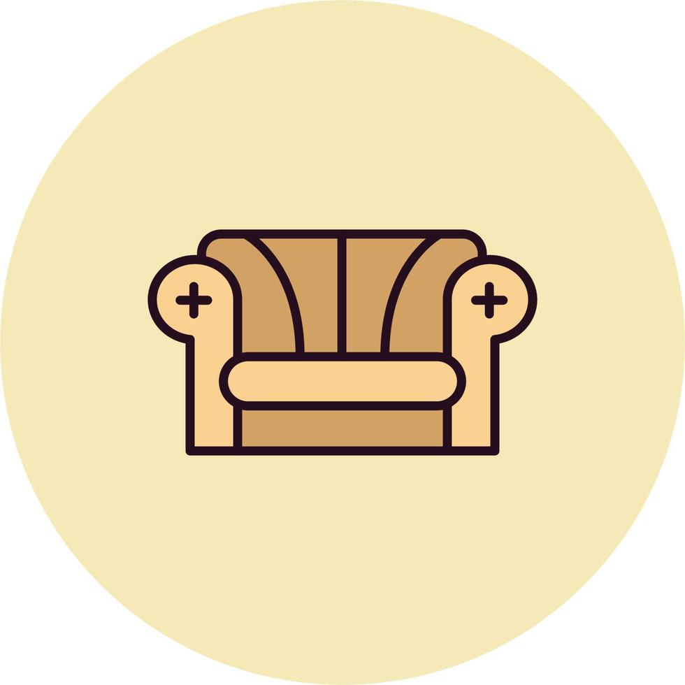 Sofa-Vektor-Symbol vektor