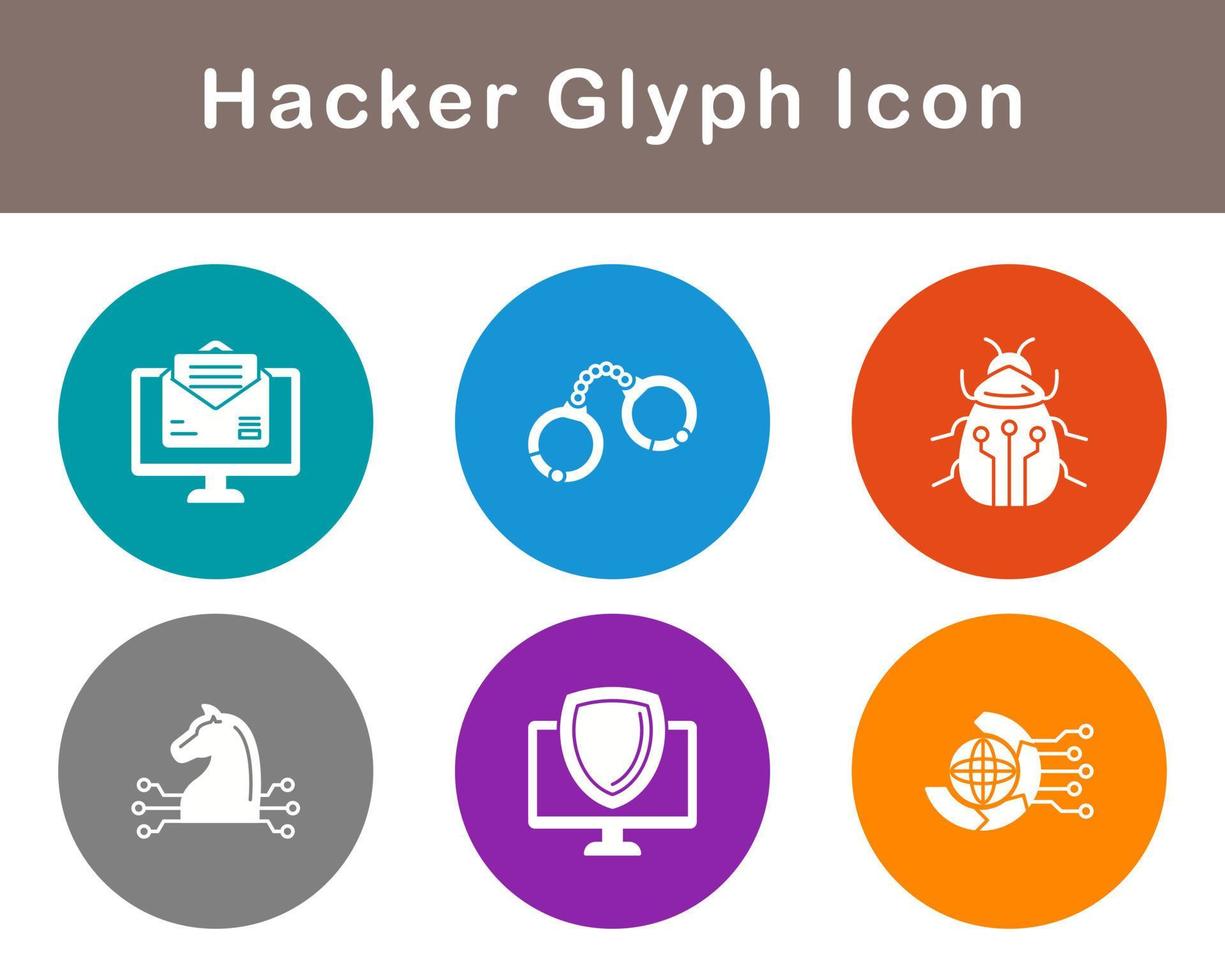 Hacker-Vektor-Icon-Set vektor