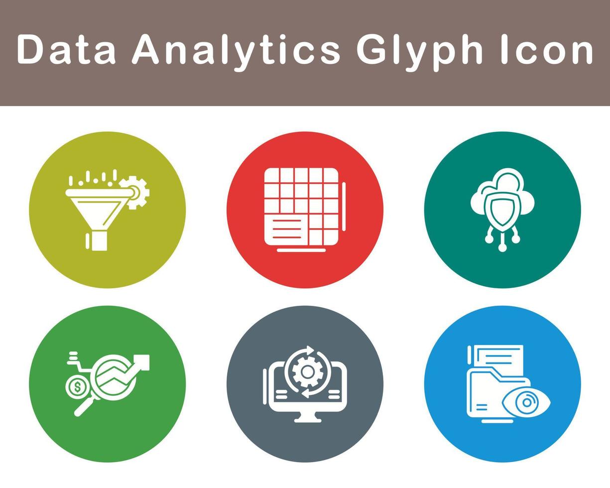 Daten Analytik Vektor Symbol einstellen