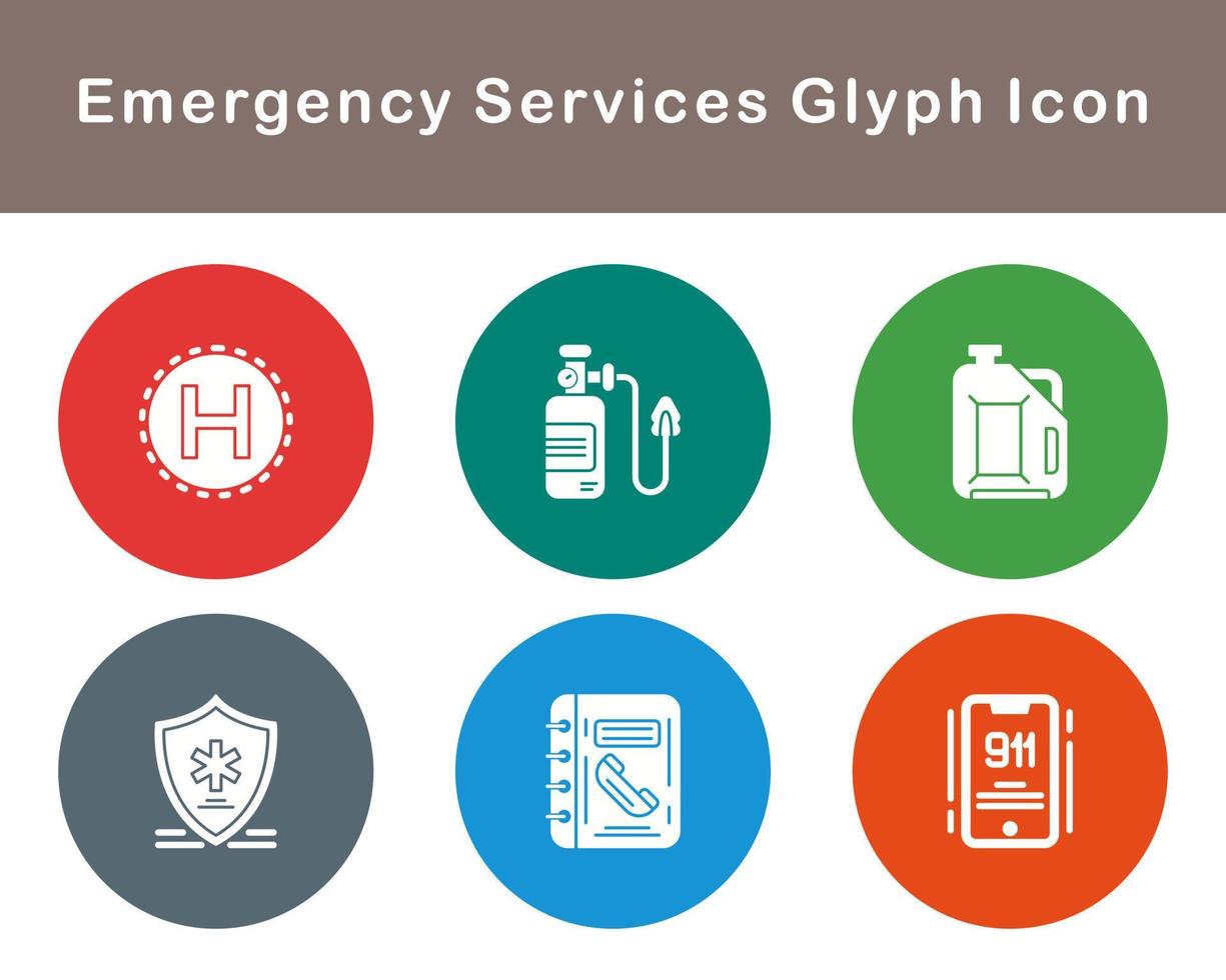 nödsituation tjänster vektor ikon uppsättning