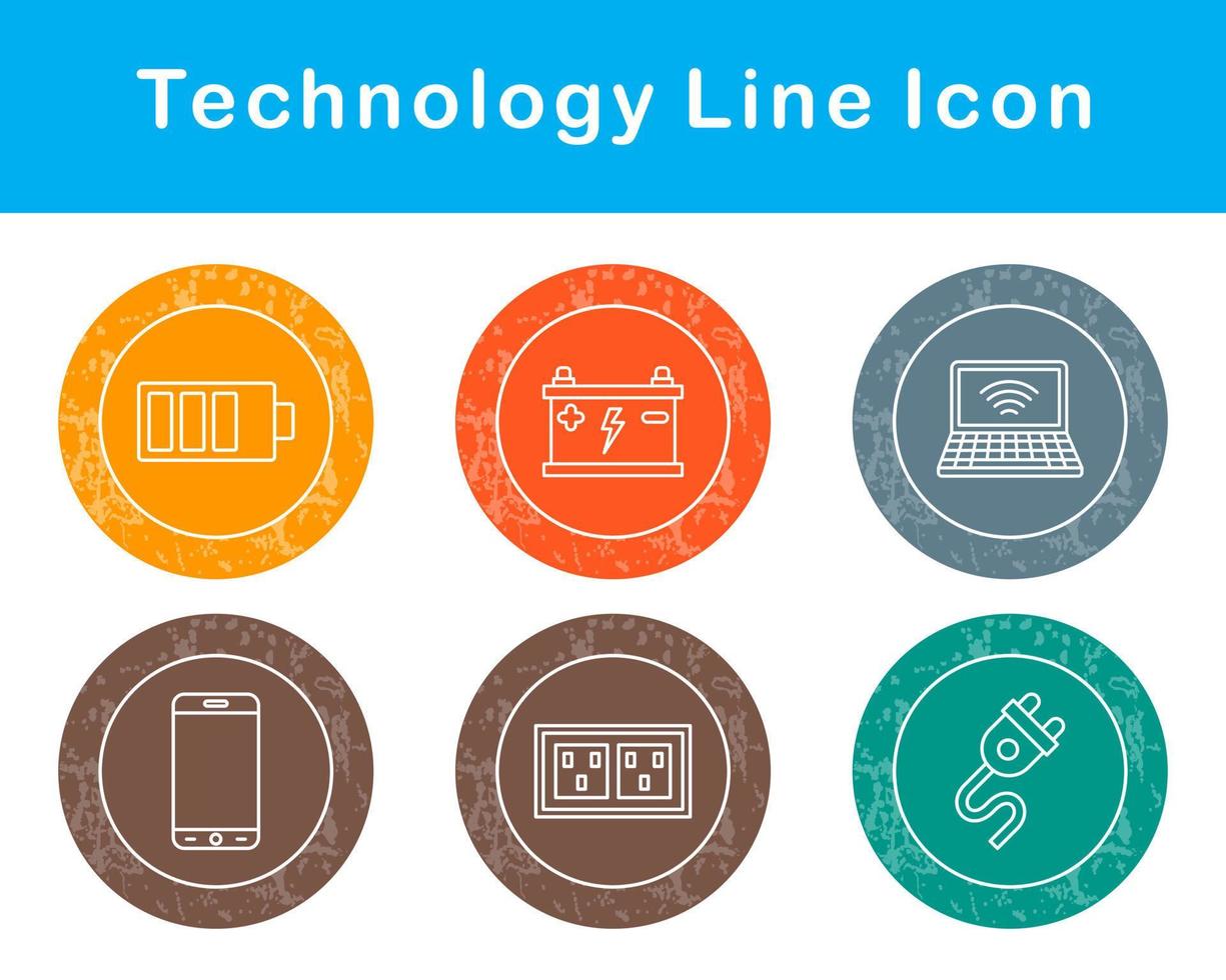 teknologi vektor ikon uppsättning