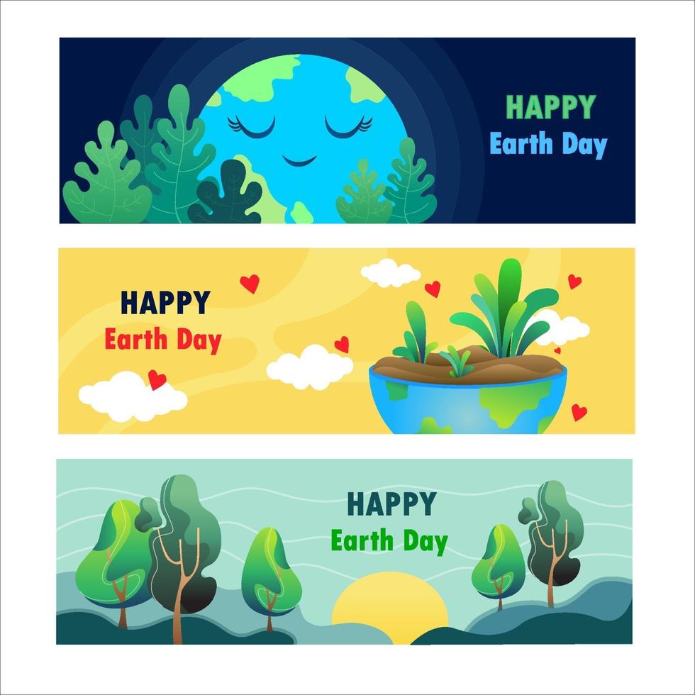 Happy Earth Day Banner vektor