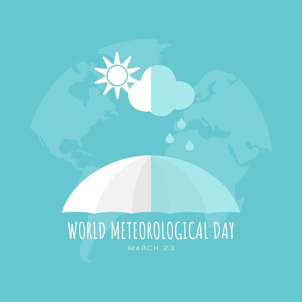 värld meteorologiska dag hälsning vektor