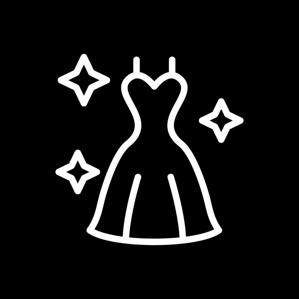 Hochzeitskleid-Vektor-Icon-Design vektor