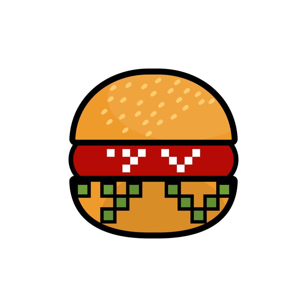 Burger Digital Logo eben Design zum Ihre Geschäft vektor