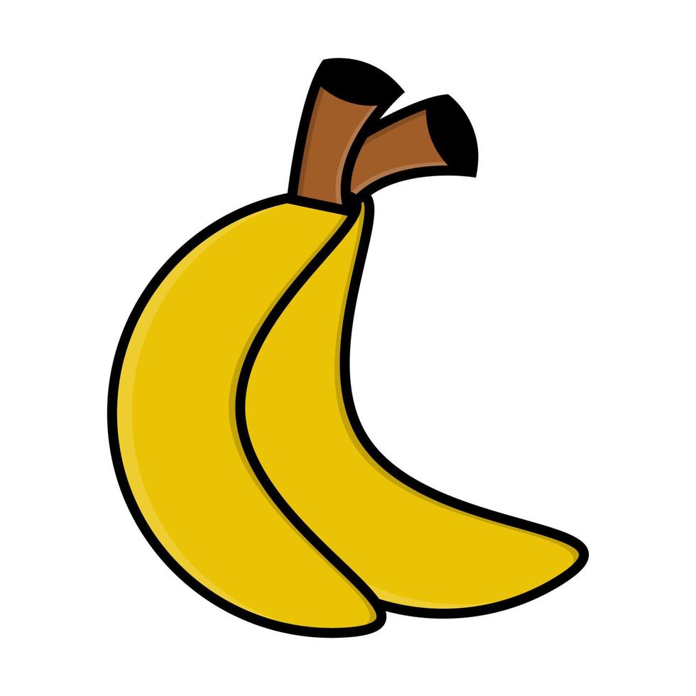 Banane Obst Vektor Karikatur Kunst kostenlos Vektor