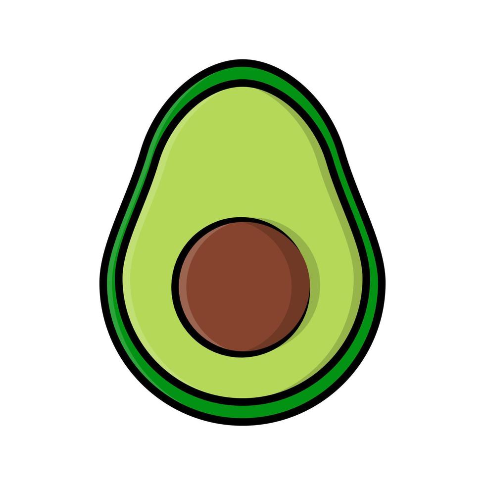 Avocado Obst Vektor Karikatur Kunst kostenlos Vektor