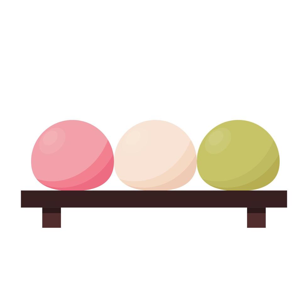 Mochi-Symbolvektor. Mochi-Logo-Design. japanisches reisdessert. vektor