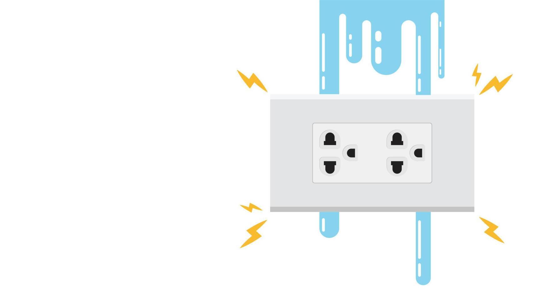 tre öga plugg vektor. tapet. fri Plats för text. kopia Plats. läckt elektricitet. vektor