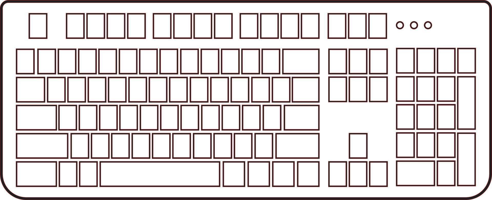 tom pc tangentbord ikon illustration kommunikation skriver skrivning elektronisk teknologi Utrustning vektor