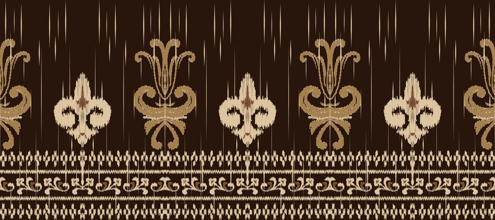 afrikanisch Ikat Paisley Stickerei. Batik Textil- Ikat Streifen nahtlos Muster Digital Vektor Design zum drucken Saree kurti Borneo Stoff Rand Bürste Party tragen