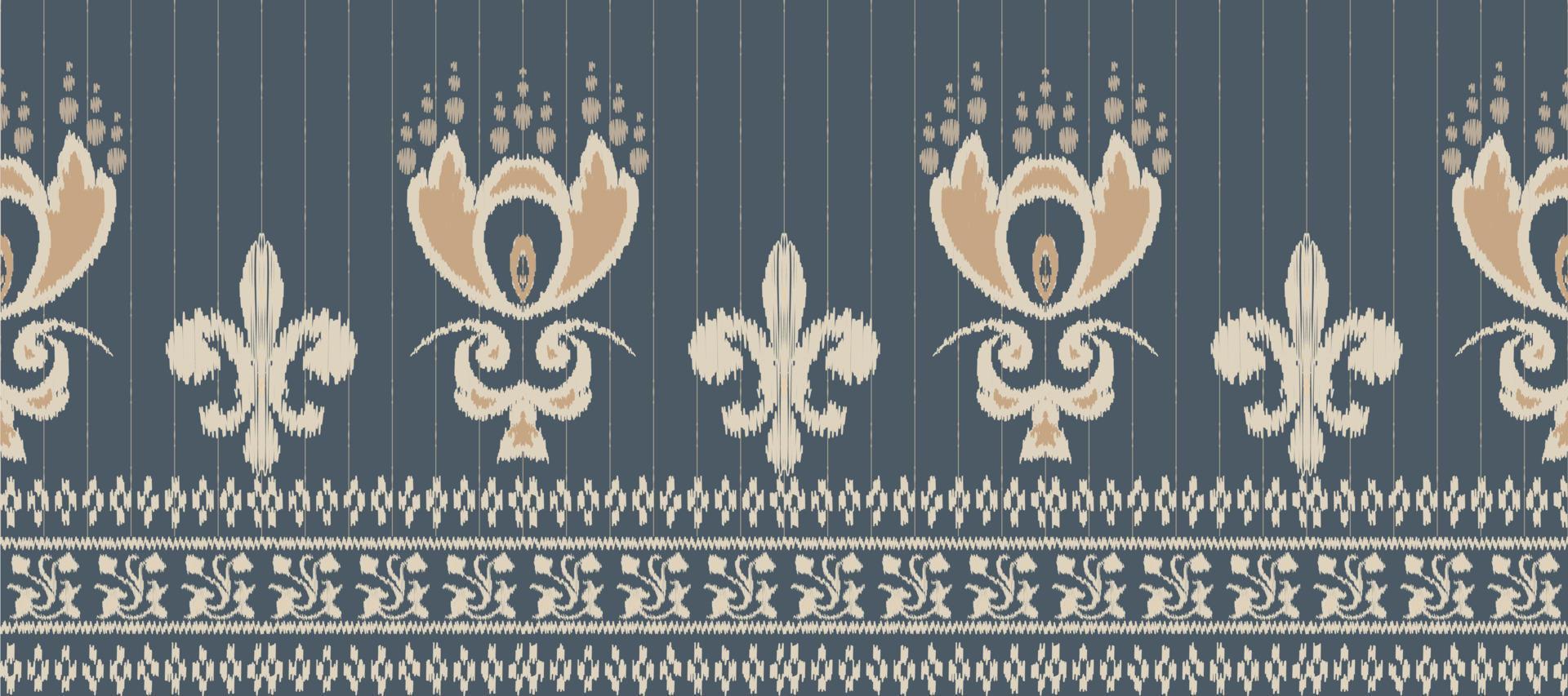 afrikanisch Ikat Paisley Stickerei. Batik Textil- Ikat Streifen nahtlos Muster Digital Vektor Design zum drucken Saree kurti Borneo Stoff Rand ikkat dupatta