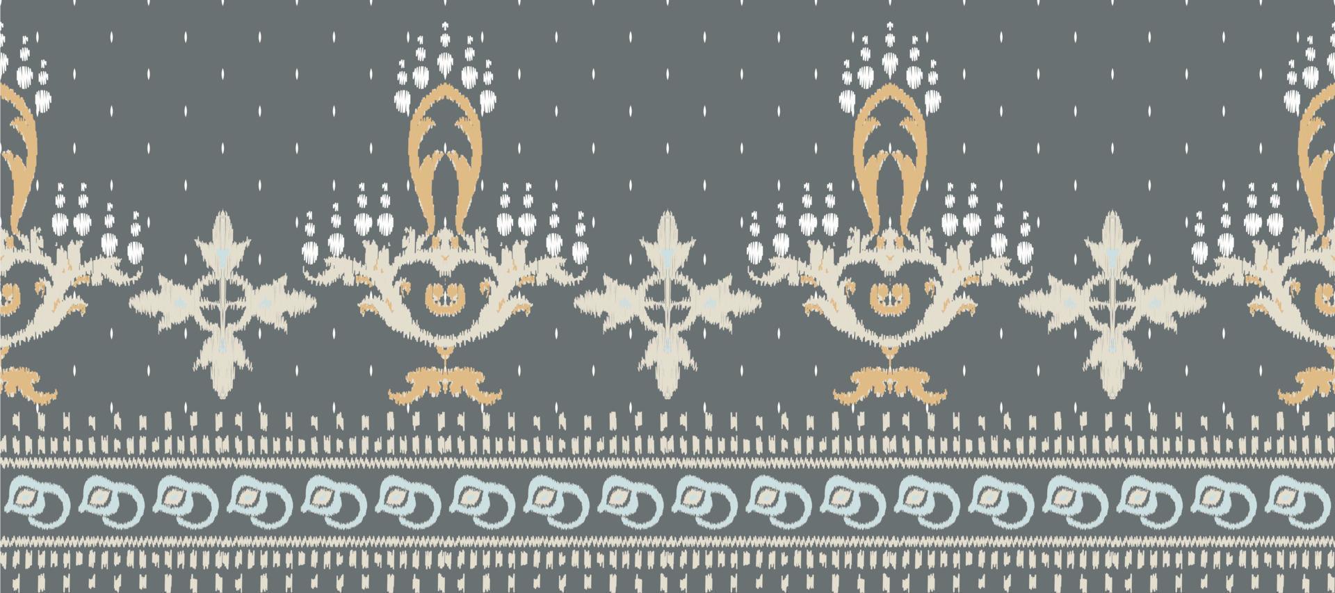 afrikansk ikat paisley broderi. batik textil- ikat tyg sömlös mönster digital vektor design för skriva ut saree kurti borneo tyg gräns borsta fest ha på sig