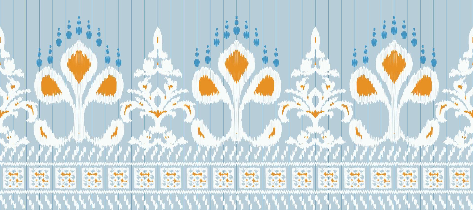 afrikansk ikat paisley broderi. batik textil- ikat blomma sömlös mönster digital vektor design för skriva ut saree kurti borneo tyg gräns borsta eleganta