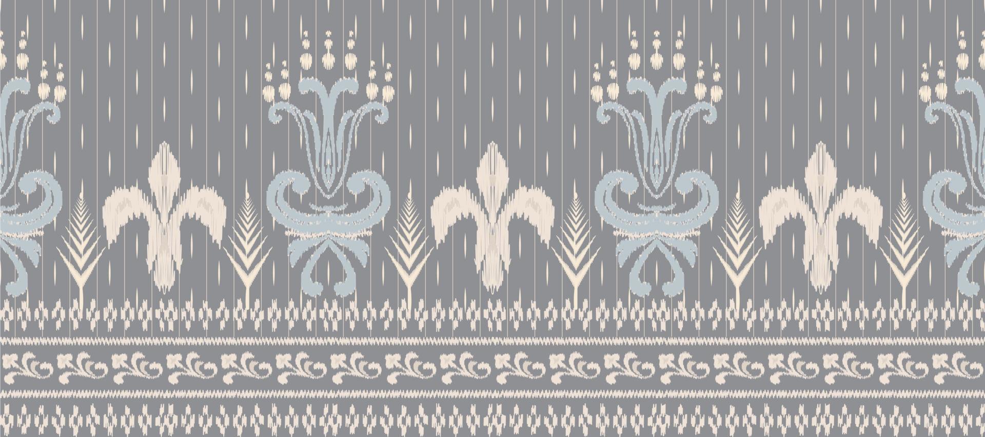 afrikansk ikat paisley broderi. batik textil- ikat Ränder sömlös mönster digital vektor design för skriva ut saree kurti borneo tyg gräns borsta fest ha på sig
