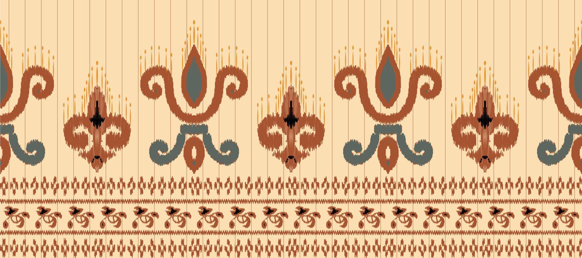 afrikanisch Ikat Paisley Muster Stickerei Hintergrund. geometrisch ethnisch orientalisch Muster traditionell. Ikat aztekisch Stil abstrakt Vektor Illustration. Design zum drucken Textur, Stoff, Saree, Sari, Teppich.