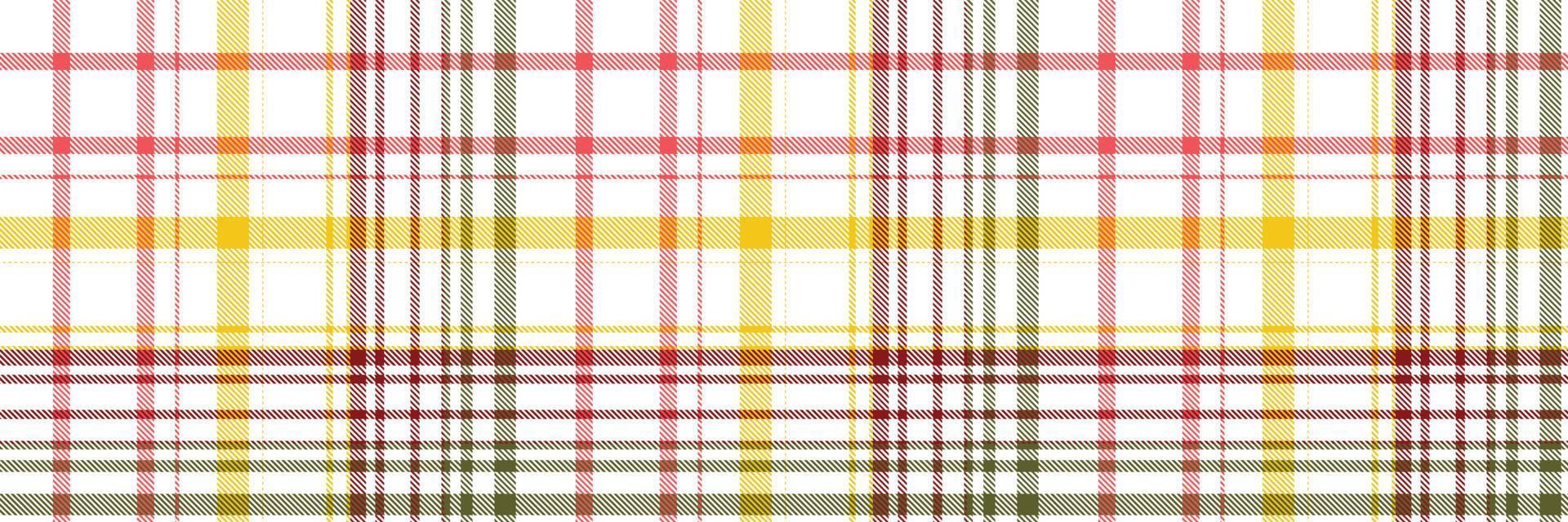 prüfen Vektor Plaid Muster ist ein gemustert Stoff bestehend aus von criss gekreuzt, horizontal und Vertikale Bands im mehrere Farben.nahtlos Tartan zum Schal, Schlafanzug, Decke, Bettdecke, Kilt groß Schal.