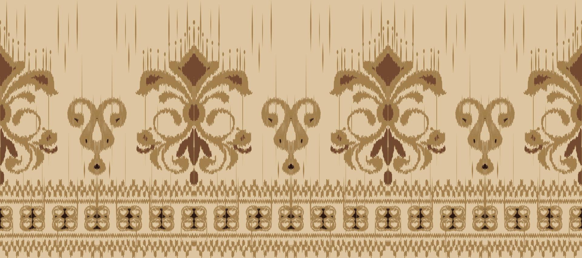 afrikanisch Ikat Paisley Stickerei. Batik Textil- afrikanisch Ikat nahtlos Muster Digital Vektor Design zum drucken Saree kurti Borneo Stoff Rand Bürste Party tragen