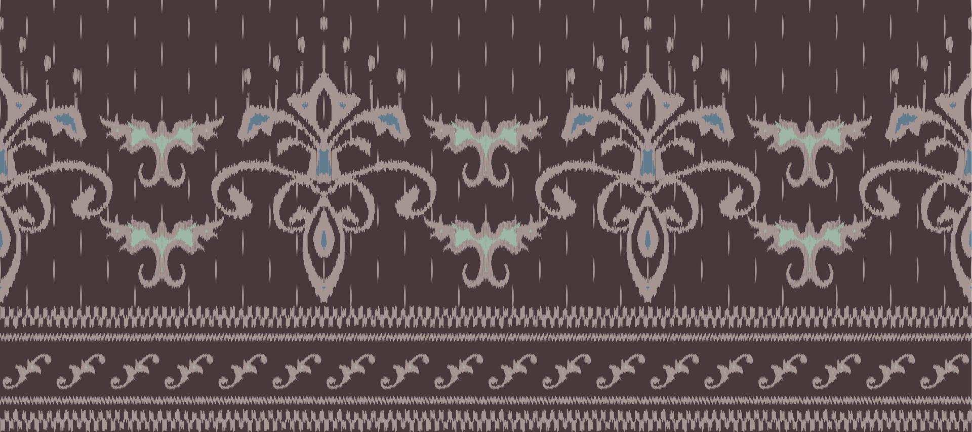 afrikansk motiv ikat paisley broderi bakgrund. geometrisk etnisk orientalisk mönster traditionell. ikat aztec stil abstrakt vektor illustration. design för skriva ut textur, tyg, saree, sari, matta.