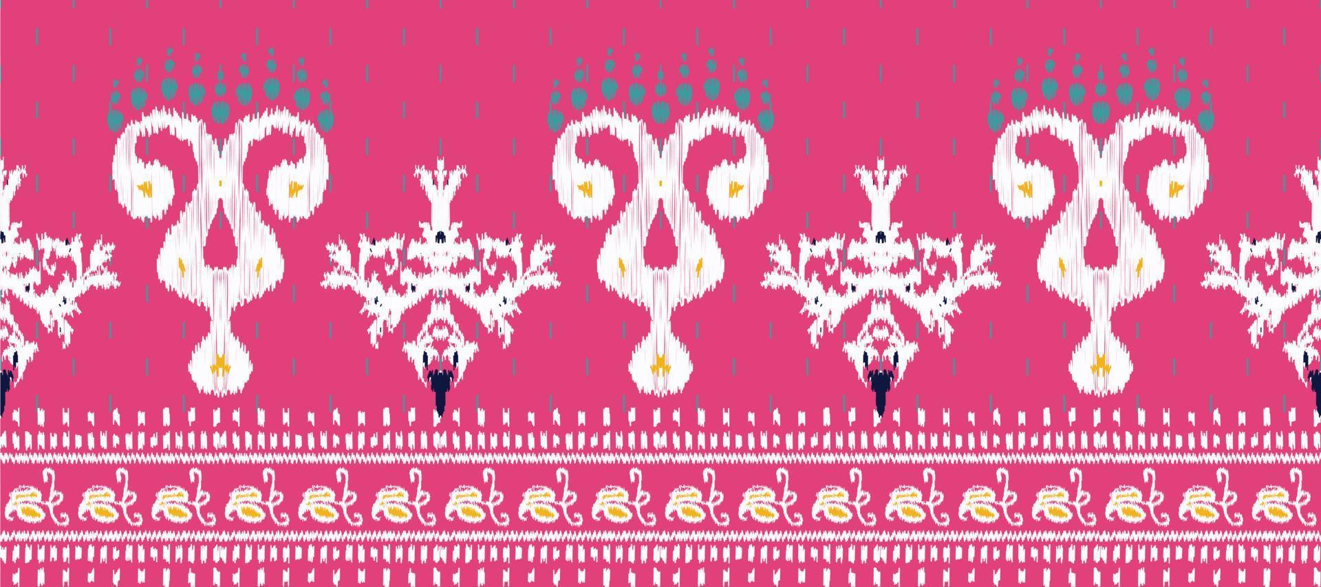 afrikansk ikat paisley broderi. batik textil- ikat blommig sömlös mönster digital vektor design för skriva ut saree kurti borneo tyg gräns borsta fest ha på sig