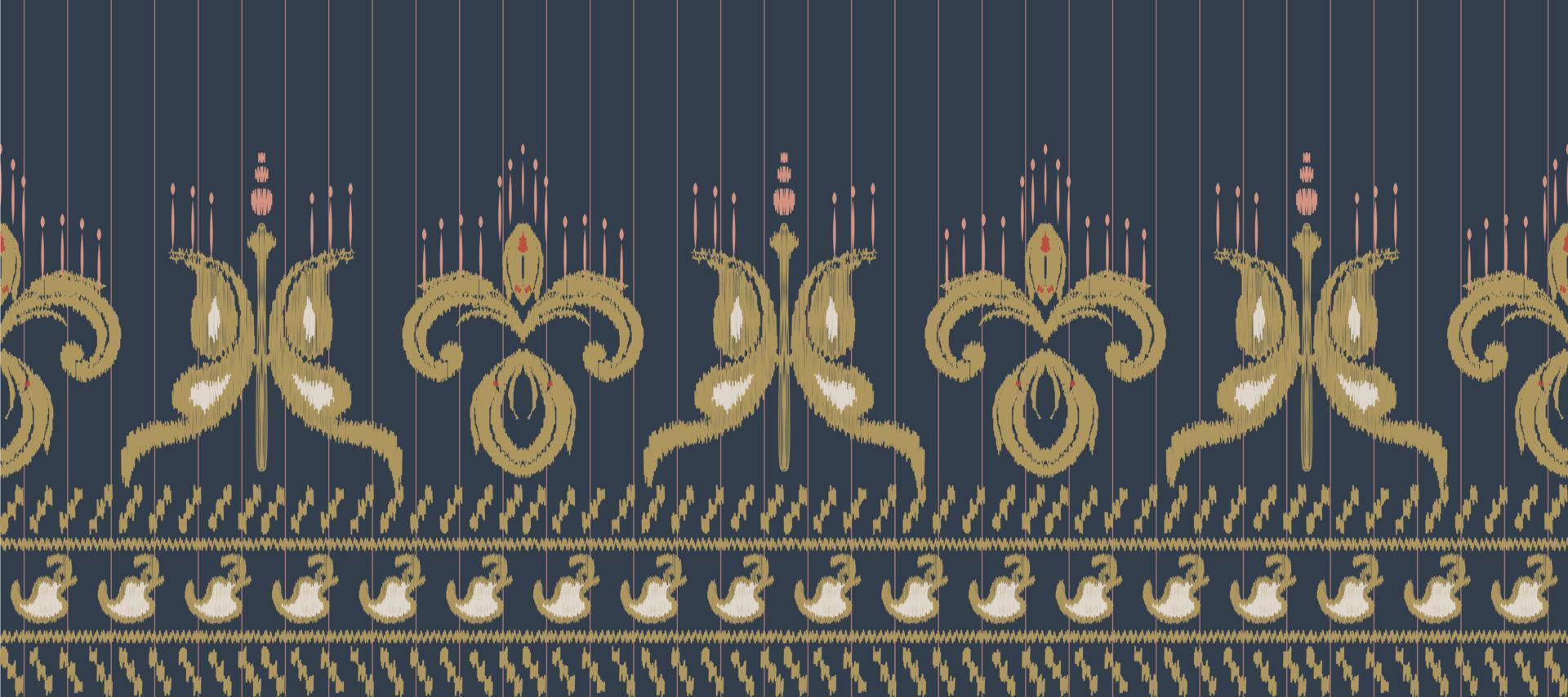 afrikansk ikat paisley broderi. batik textil- ikat ram sömlös mönster digital vektor design för skriva ut saree kurti borneo tyg gräns borsta fest ha på sig