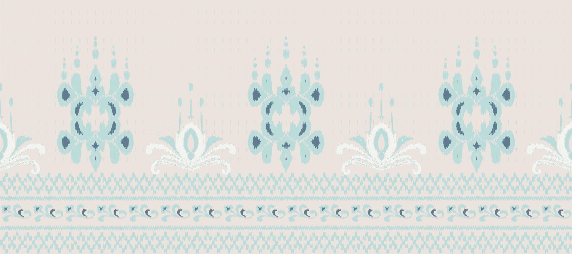 afrikanisch Ikat Damast Stickerei Hintergrund. geometrisch ethnisch orientalisch Muster traditionell. Ikat aztekisch Stil abstrakt Vektor Illustration. Design zum drucken Textur, Stoff, Saree, Sari, Teppich.