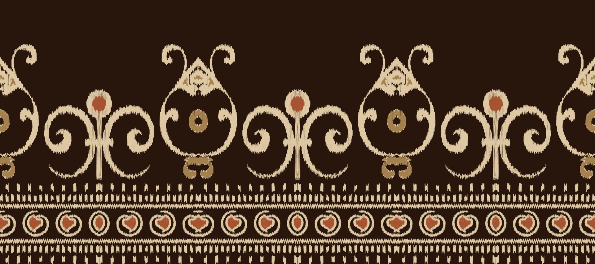 afrikansk ikat paisley broderi. batik textil- ikat blomma sömlös mönster digital vektor design för skriva ut saree kurti borneo tyg gräns ikkat dupatta