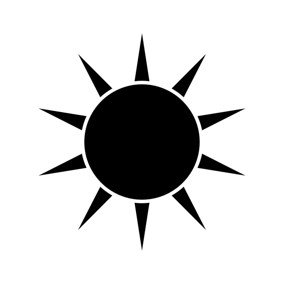 Sonne Symbol Vektor. einfach minimal modern Design. vektor