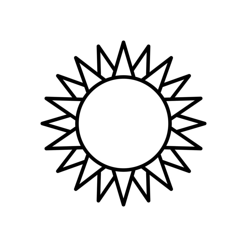 Boho himmlisch Sonne Symbol Logo. einfach modern abstrakt Design zum Vorlagen, Drucke, Netz, Sozial Medien Beiträge vektor