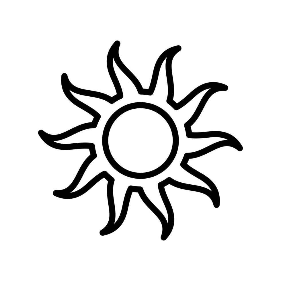 boho himmelsk Sol ikon logotyp. enkel modern abstrakt design för mallar, grafik, webb, social media inlägg vektor
