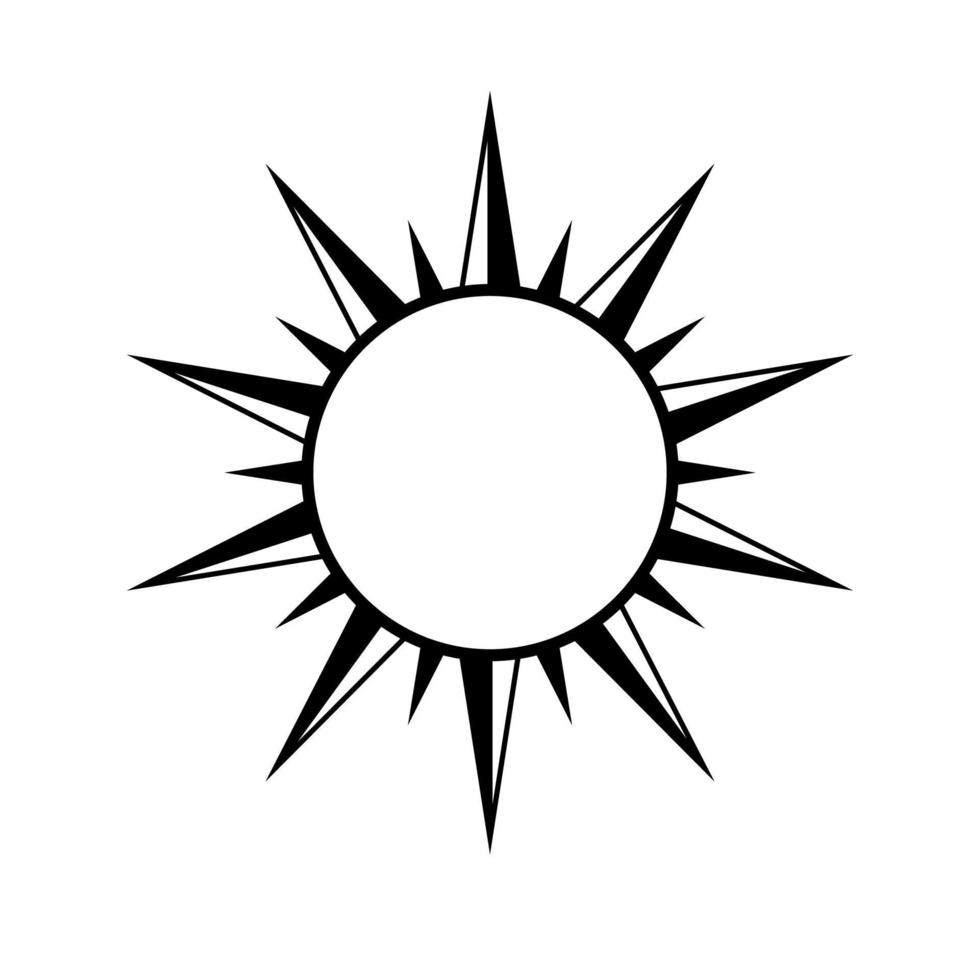 boho himmelsk Sol ikon logotyp. enkel modern abstrakt design för mallar, grafik, webb, social media inlägg vektor