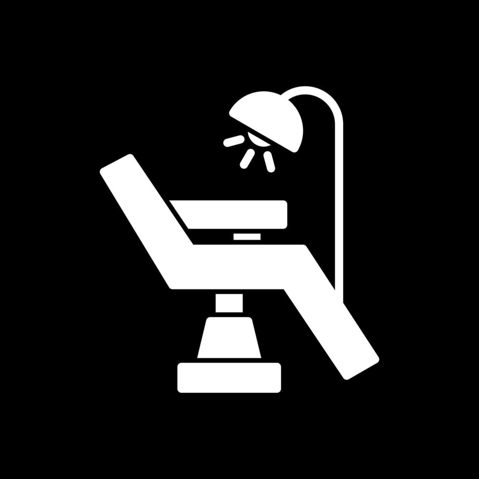 Zahnarztstuhl-Vektor-Icon-Design vektor