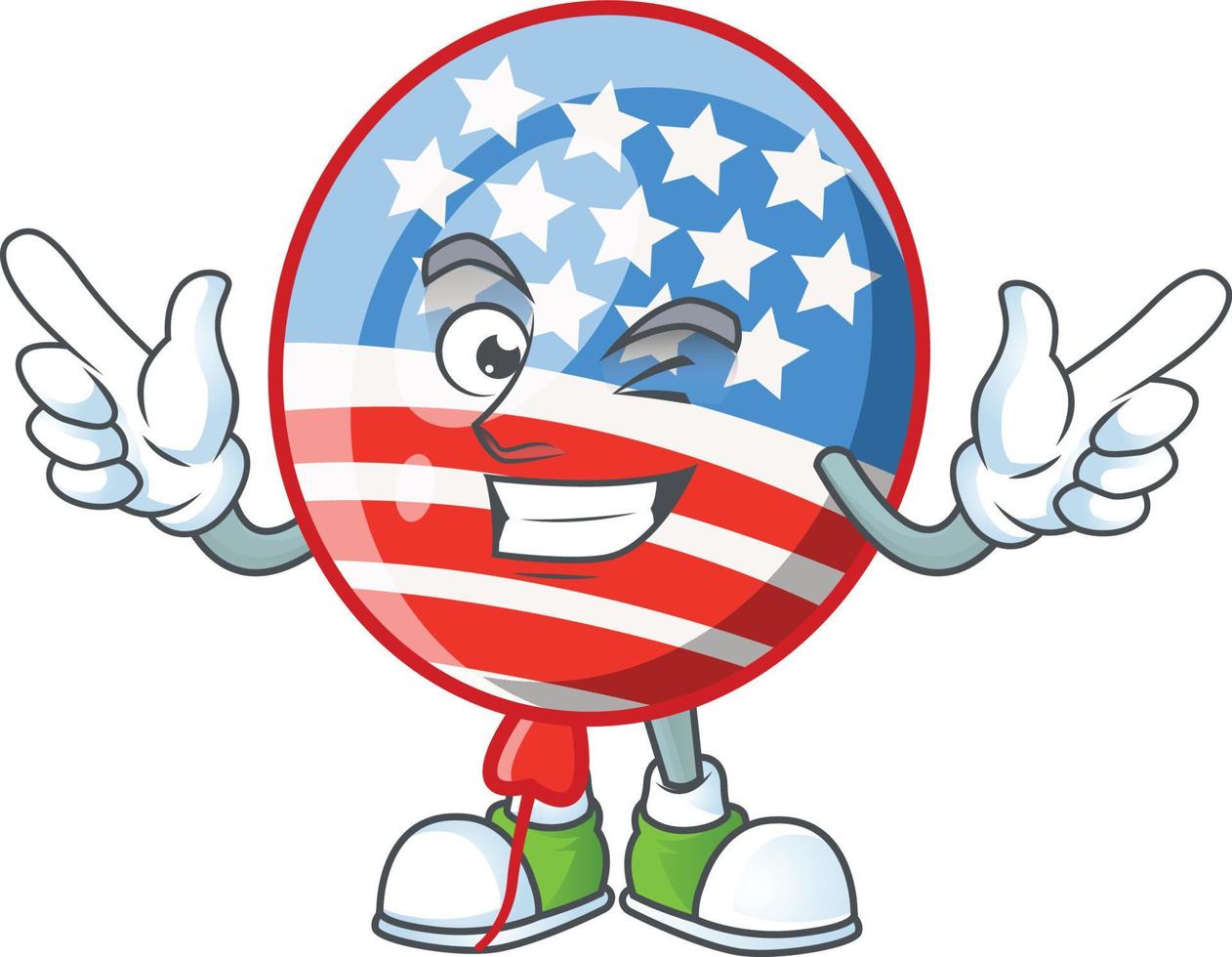 USA Streifen Ballon Symbol Design vektor