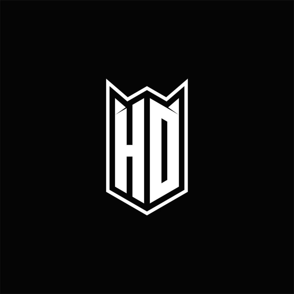 hd Logo Monogramm mit Schild gestalten Designs Vorlage vektor