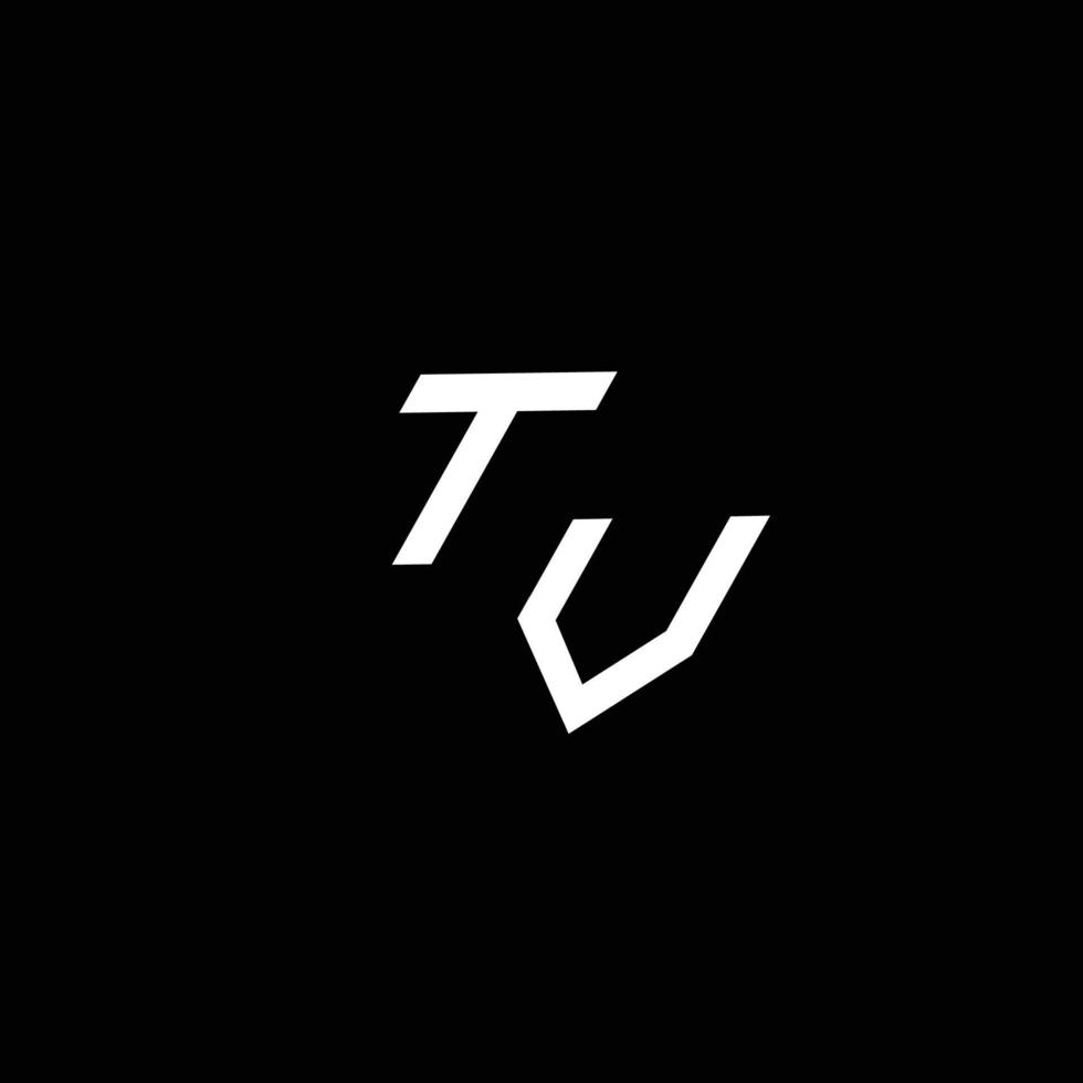 TV logotyp monogram med upp till ner stil modern design mall vektor