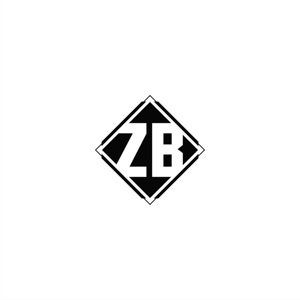 Monogramm Logo Design mit Diamant Platz gestalten vektor