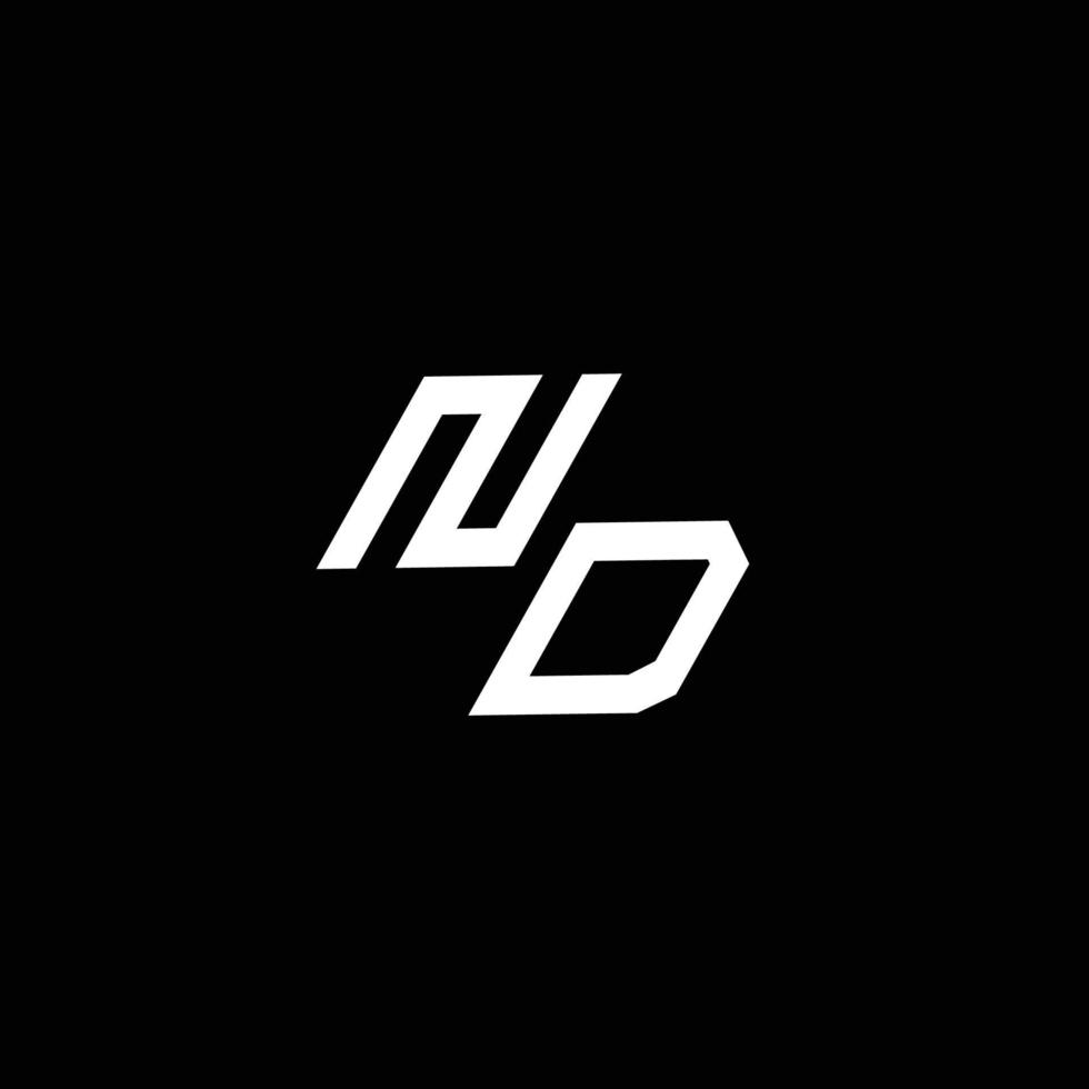 nd Logo Monogramm mit oben zu Nieder Stil modern Design Vorlage vektor