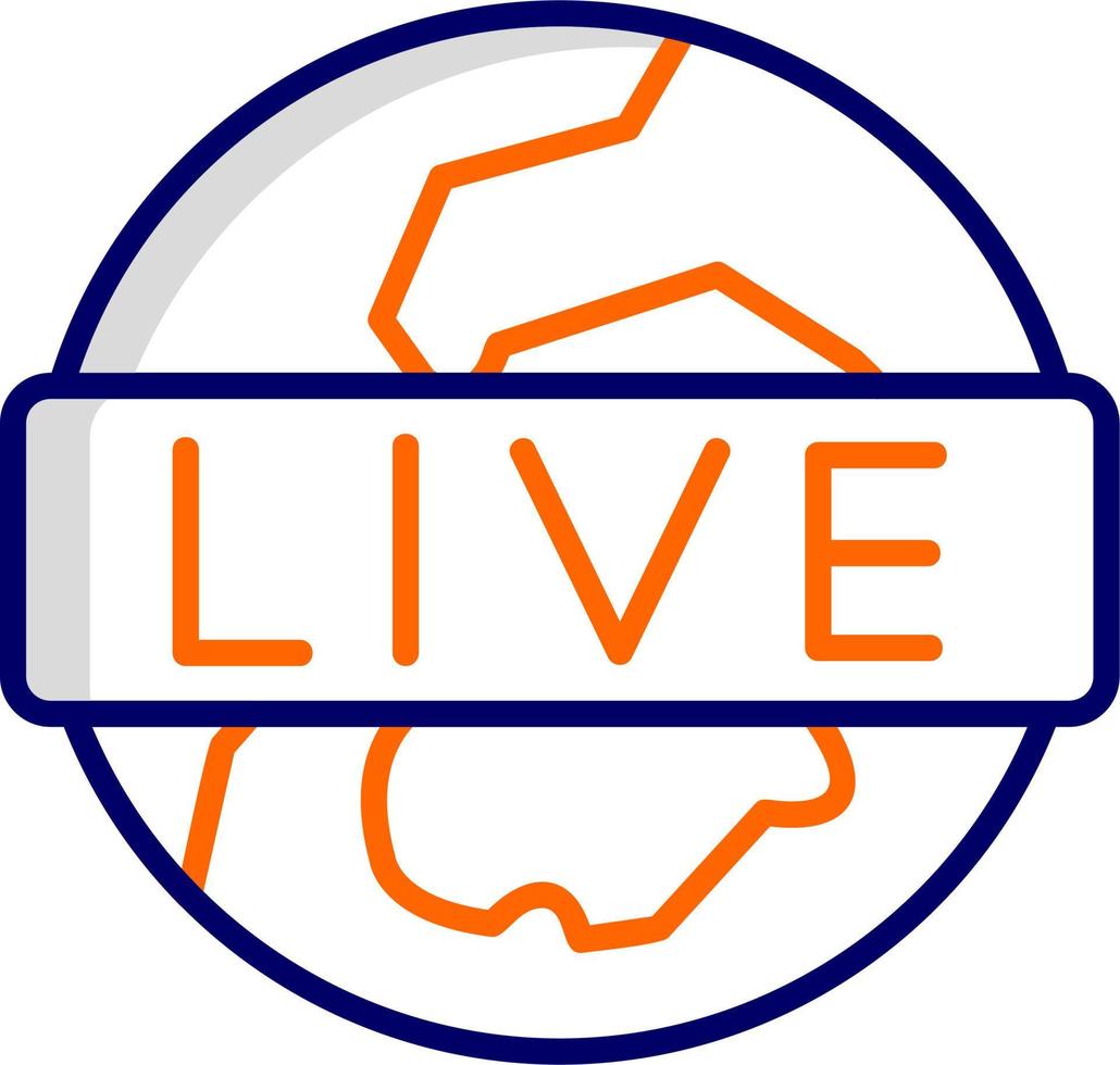 Live-Broadcast-Vektorsymbol vektor