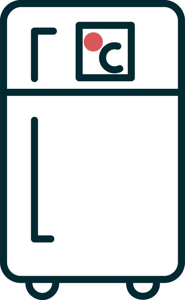 Kühlschrank-Vektor-Symbol vektor