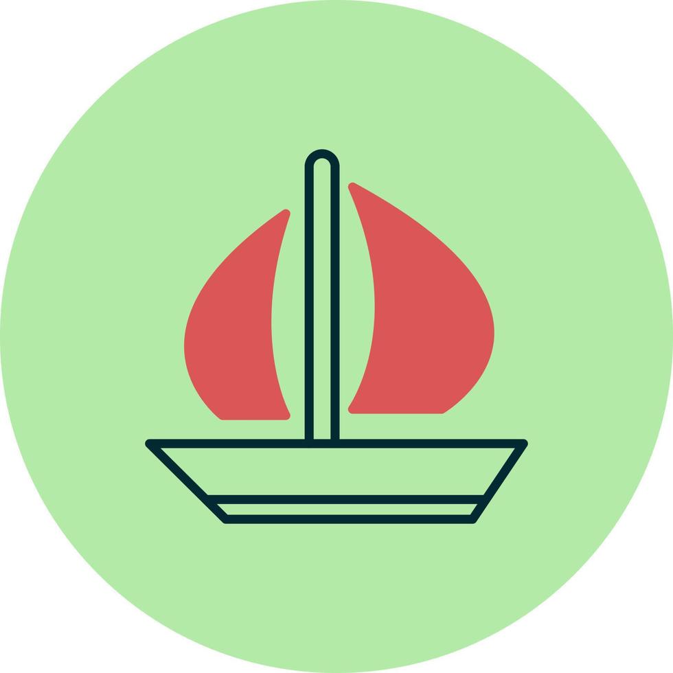 Segelboot-Vektorsymbol vektor