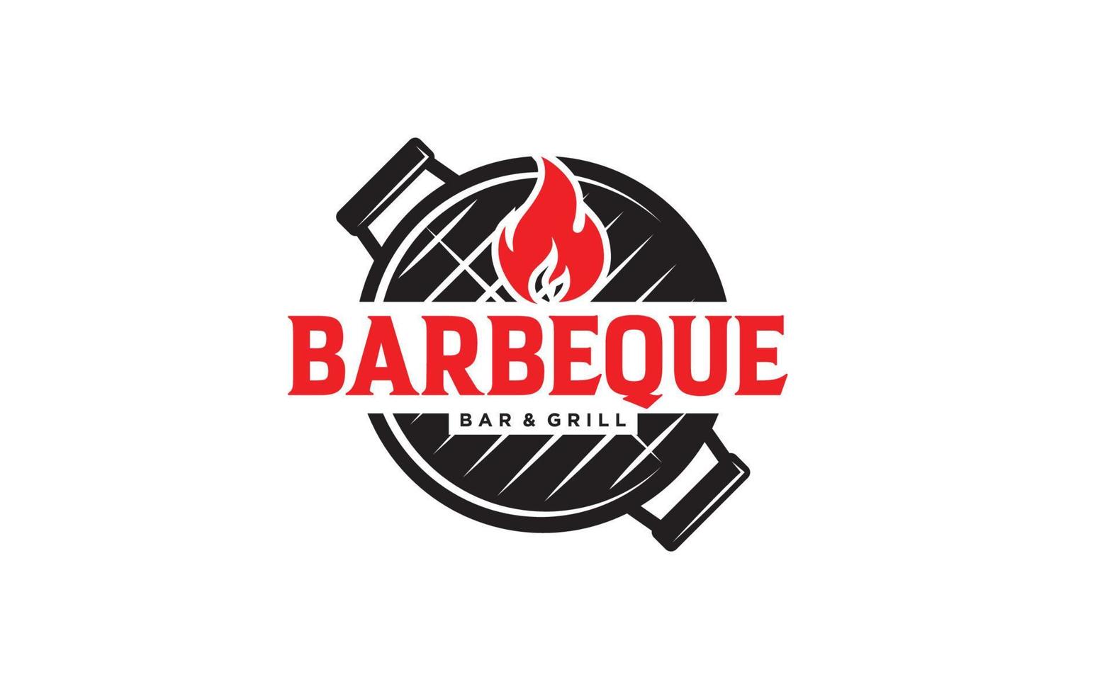 Feuer Flamme Jahrgang retro Grill Grill, Grill, Grill Etikette Briefmarke Logo Design Vorlage vektor