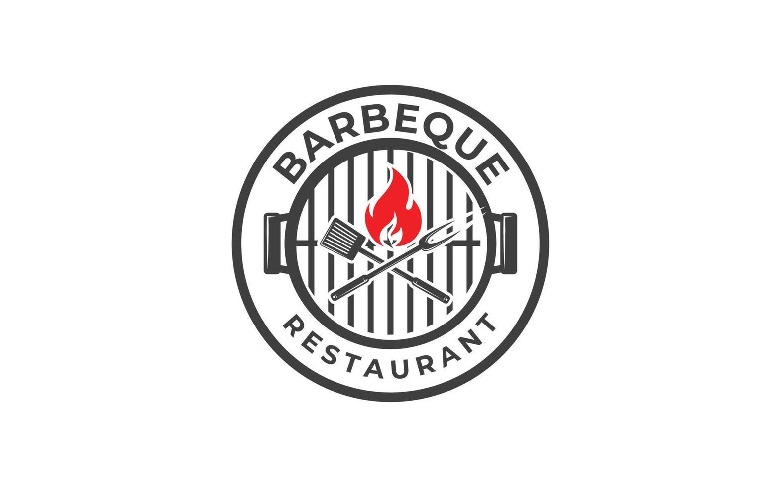 Feuer Flamme Jahrgang retro Grill Grill, Grill, Grill Etikette Briefmarke Logo Design Vorlage vektor