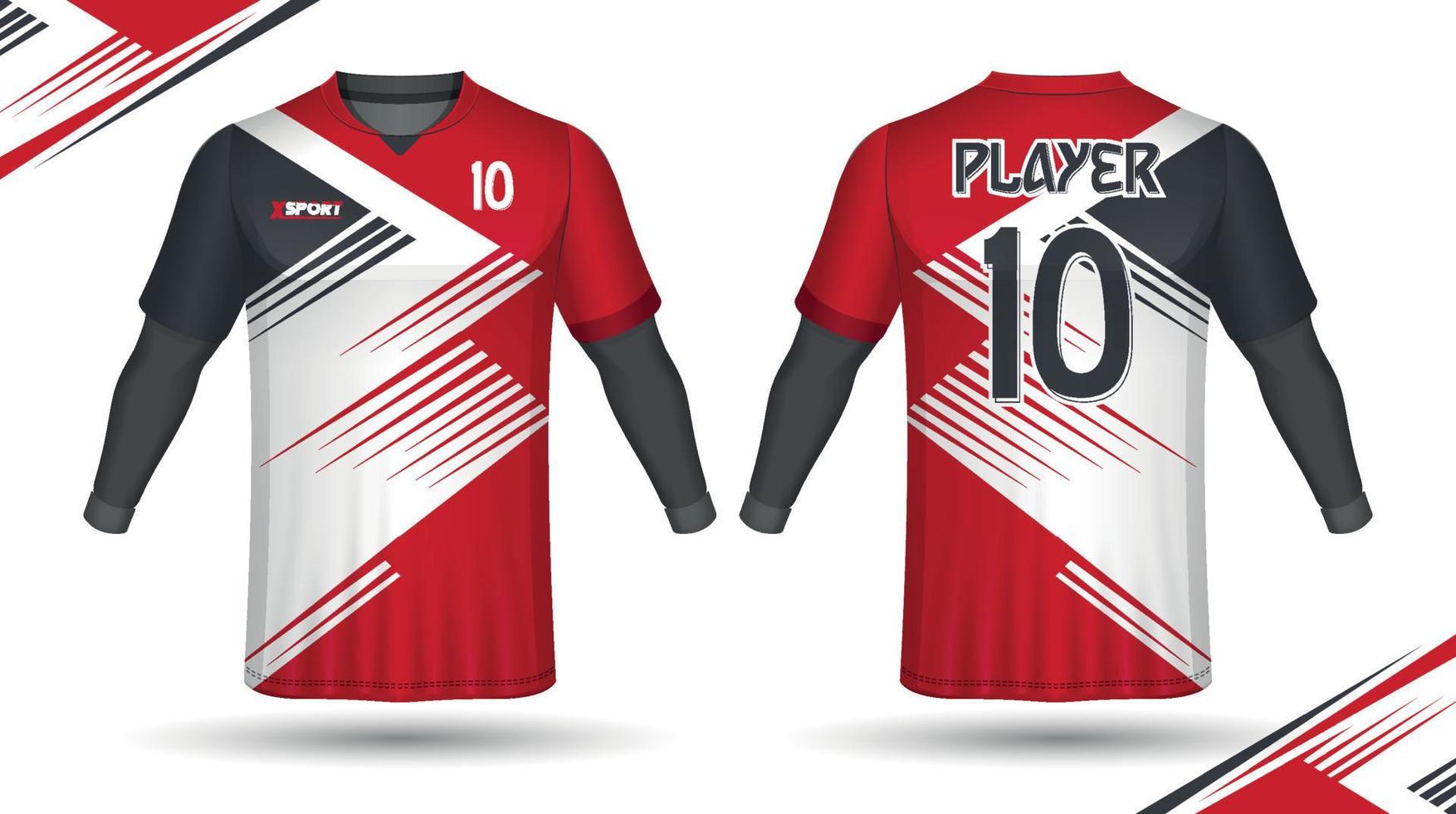 fotboll jersey design för sublimering, sport t skjorta design vektor