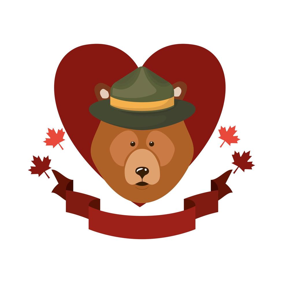 Bärentier für Kanada-Tagesfeier vektor