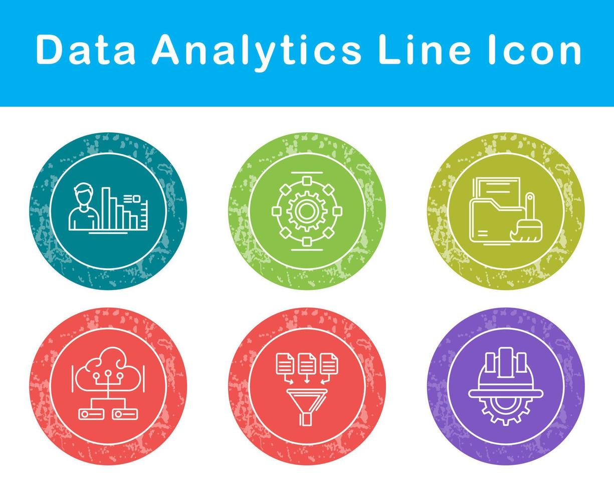 Daten Analytik Vektor Symbol einstellen